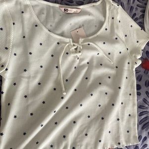 Star pattern crop top